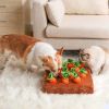 12 Plush Carrots Enrichment Dog Puzzle Toy/ Snuffle Mat