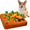 12 Plush Carrots Enrichment Dog Puzzle Toy/ Snuffle Mat